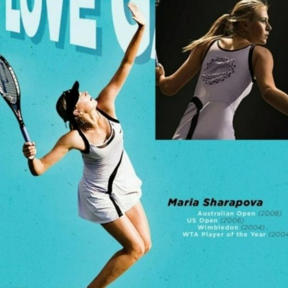 Nwt Nike Maria Sharapova Tennis Dress w/ Bra Skirt S Small - Picture 1 of 15